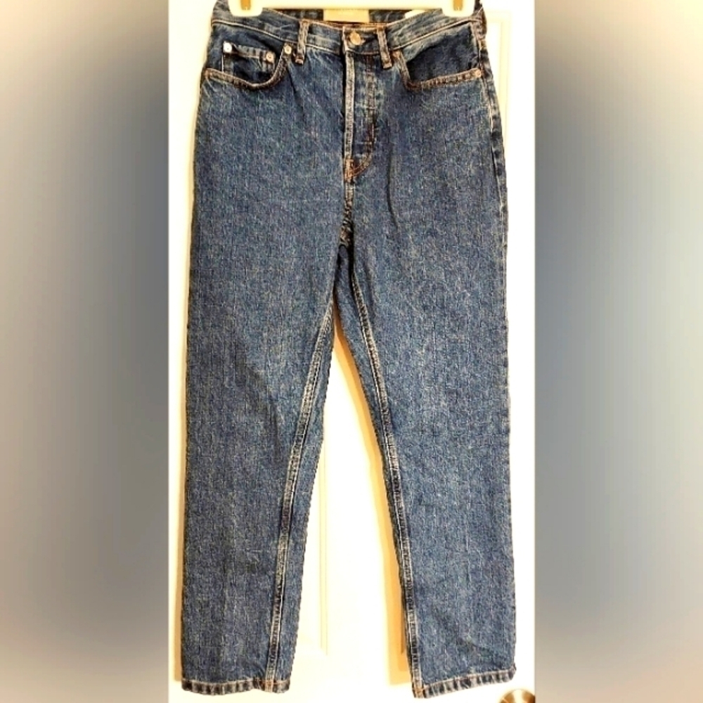 𝅺everlane Curvy 90s Cheeky Straight Jeans Med Blue Wash Size 25R
